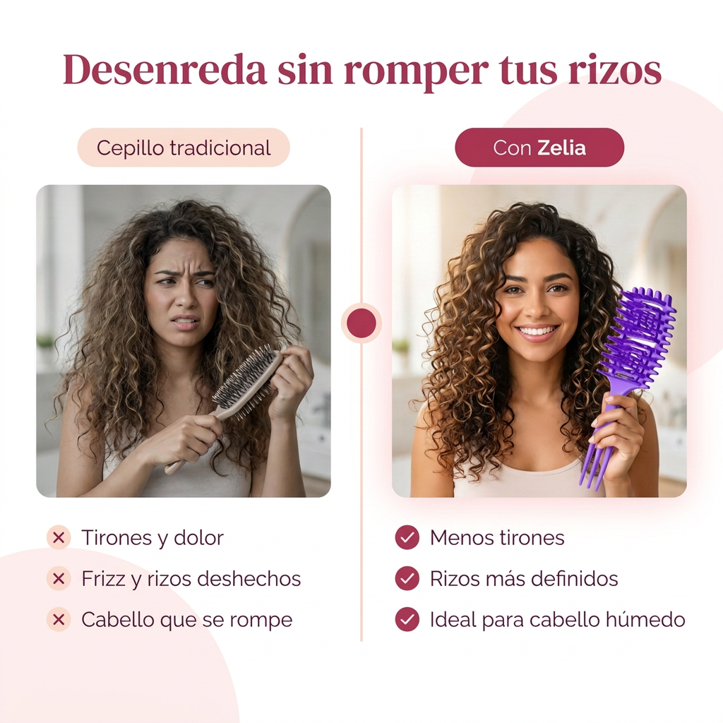 Cepillo para cabello rizado