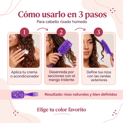 Cepillo para cabello rizado