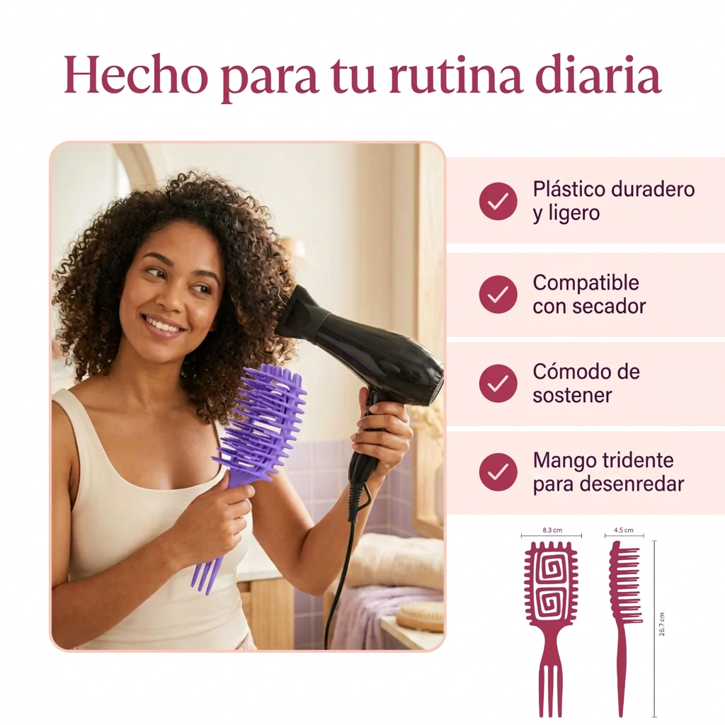Cepillo para cabello rizado
