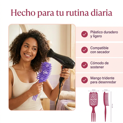 Cepillo para cabello rizado
